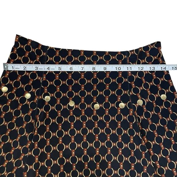 Evo Vorro A-Line Skirt Geometric Chain Design Womens M Vintage Inspired Y2K 90s - Picture 6 of 8